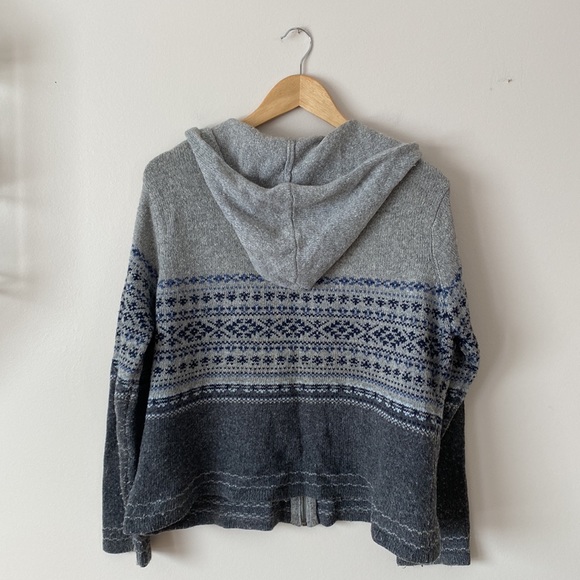 Vintage Route 66 Original Clothing Co Sweater Blue and Grey Zipper with Hood - Picture 6 of 9